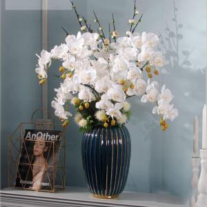 Kunstblumen Künstliche Blumen, Ochiden, Pflanzen, künstliche Orchidee im Topf, Pflanzen, Bonsai, schöne Dekoration für Hochzeit, Büro, Zuhause für jeden Anlass