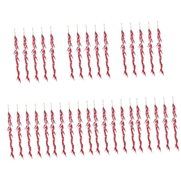 35 STK Chili-Pfeffer-modelldekoration Fenster-Chili-anhänger Hängende Chilischoten Puzzle Paprika-dekor Bauernpfefferdekor Falsches Scharfes Chili Dekorative Paprika Tür Rot Sch