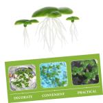 4 Sätze Wasserlinsen-Kunststoff Aquarium Pflanzendekor Künstliche Pflanzen Künstliche Landschaftspflanzen Aquarienverzierung Mini Gefälschte Entengrütze Plastik 90 Stück * 4