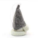 Vilten / breien kabouter/kabouter als boomopknoping / hanger in set van 4, grootte per kabouter ca. 5 x 5 x 10,5 cm.