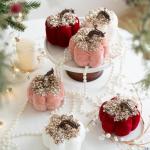 9 cm Kürbis-Dekorationsartikel, tolle Wahl für Urlaubsdekorationen in verschiedenen Umgebungen wie Häuser oder Clubs und Veranstaltungsräume während der Weihnachtszeit (rosa)