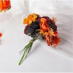 Schwarzes Blumenarrangement, Halloween-Party-Mittelstücke, Blumenarrangement, künstliche Blattsträuße für Fotografie-Requisiten