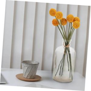 1stk Simulierte Kugelchrysantheme Künstliche Hortensien Chrysanthemensträuße Grünes Dekor Blumenstraußdekoration Zum Selbermachen Dekor Für Zu Hause Schmücken Orange Plastik