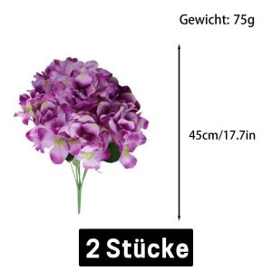 1110 Kunstbloemen, hortensia, kunstbloemen, als echt voor bruidsboeketten, huis, kantoor, hotel, feestdecoratie, middenstuk, bloemstukken