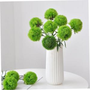2St künstliche Pflanzenballverzierung Kunstpflanze Büro künstliche Pflanzen künstliche Pflanzenkugel zimmerpflanzen Pflanzen dekor künstliche Pflanzen drinnen Weich-PVC Green