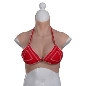 Borstprothese, katoen, gevuld, Z cup, realistische snit, siliconen borsten, nep-tips, gevuld met siliconen voor crossdressers en mastectomie, borstenenverbeterer, 1 ivoor
