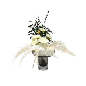 Kunstblumen Künstliche Blumen, Schlichter Stil, grüne Pflanzen für Wohnzimmer, Büro, Innenbereich, Blumenarrangement, Esstisch-Dekoration für jeden Anlass
