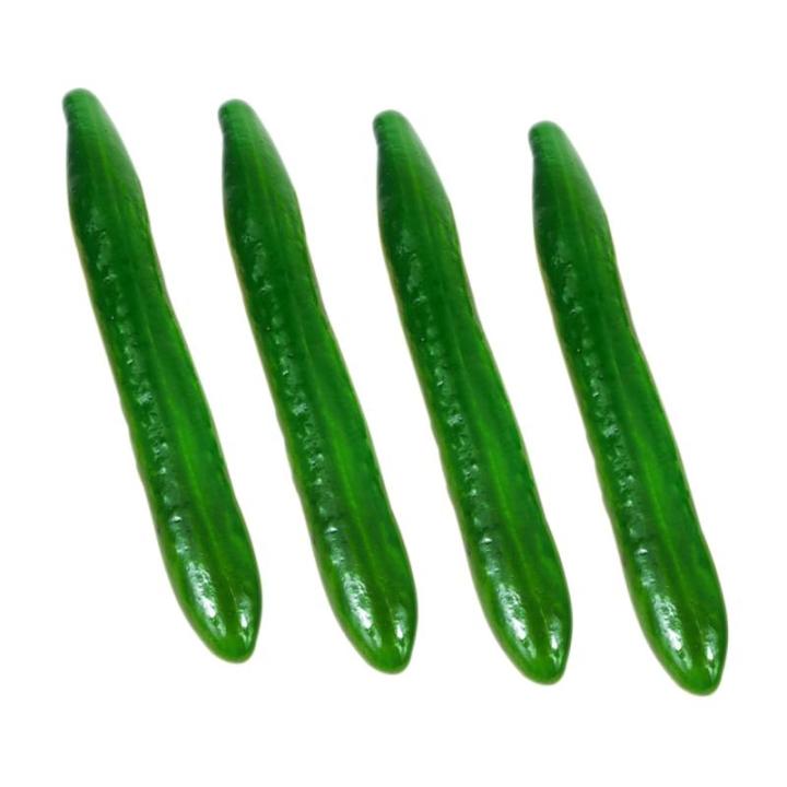 2 Sätze Simuliertes Gemüsemodell Künstliche Gurkendekore Simulationsgurke Simulierte Gurkenmodelle Gurken-Modell Simulation Gefälschter Gemüsemodelle Green Schaum 4 Stück * 2