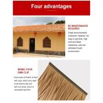 ZJGZDCPHDPB Künstliches Strohdachziegel, Palmenstrohsimulationsrolle Brandschutz Sonnenschutz Zuschneidbares Kunststoffstroh für Bauernhaus Holzhaus Schilfdachplatten (Farbe: Gel