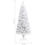 Künstlicher Weihnachtsbaum mit Beleuchtung Weiß 210cm Glasfaser Christbaum Kunstbaum Dekobaum Tannenbaum Weihnachten Künstlicher Weihnachtsbaum für Weihnachtsdeko