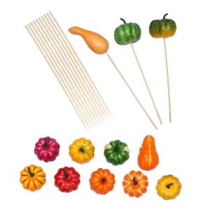 12 stuks simulatie kleine pompoenstekers Halloween pompoen decoraties voor oogstfeest kerstdecoraties speelgoed ornament pompoenaccessoires