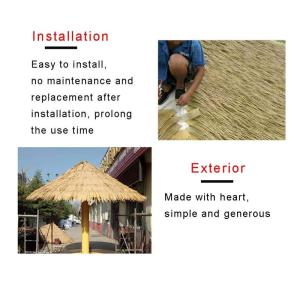 LYRWISHLTD Simulation Thatch Kunststoff Thatch Dekoration Fake Thatch Dauerhafter Pavillon Bauernhaus Traufe Dekoration Palm Thatch Fake Thatch (Size : 2pcs)