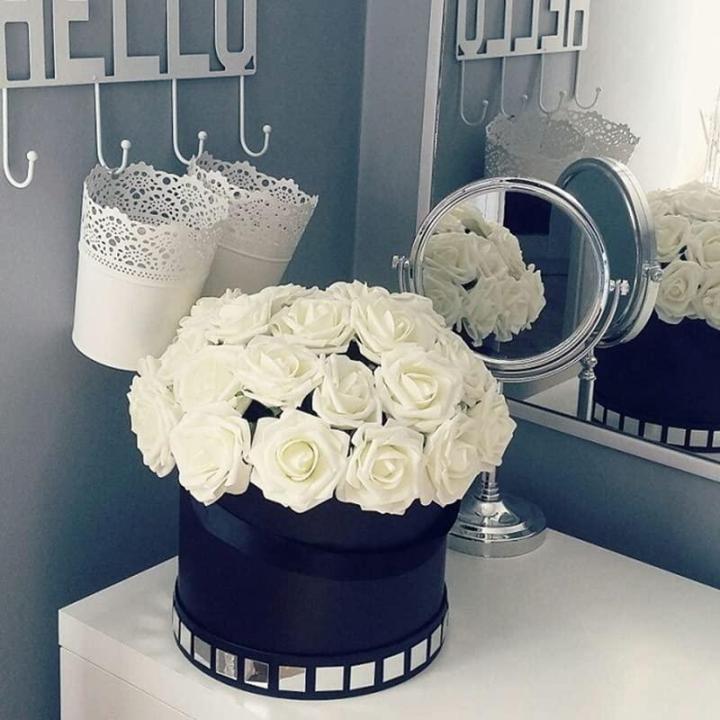 8Cm Rose Bloemen Bruids Boeketten Voor Bruiloft Tafel Thuis Party Decoraties Diy Plakboek Benodigdheden (A,30 Stks)