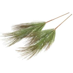 künstlicher Seidenkiefernzweig/Kieferzweig Höhe ca. 80 cm, Farbe: grün-braun (2 Stück)