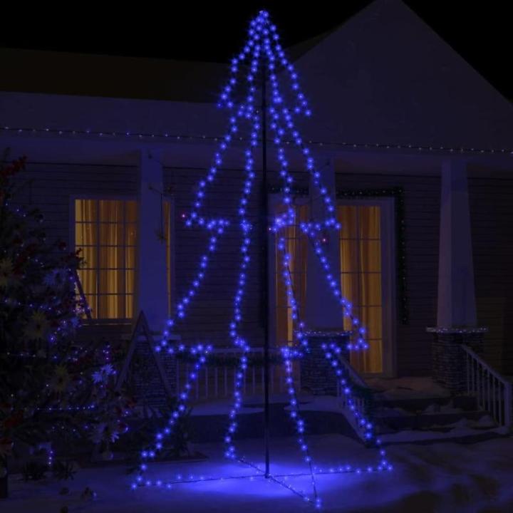 Weihnachtskegelbaum Weihnachtsbaum Lichterbaum Beleuchtet Dekobaum Weihnachtsdeko Lichterkette Beleuchtung 360 LEDs Indoor Outdoor 143x250cm