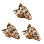 3 Stück Messing Erdbeer Desktop Erdbeer Ornament Messing Basteldekor Exquisite Erdbeer Dekorationen Exquisite Erdbeer Statuen Dekor Messing Bastelstatuen Messing Dekor