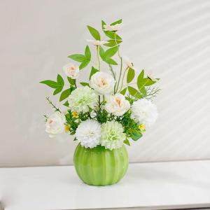 Simulierte Blumenornamente, Tischdekorationen for Das Wohnzimmer, Simulierte Topfblumenarrangements, Mit Blumentöpfen(Groen)