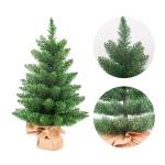 Kunstmatige mini kerstboom tafelblad mini kerstboom ornamenten 60 cm kunstmatige kerstboom met linnen basis perfect voor raam familie verzamelen tuin (#1)