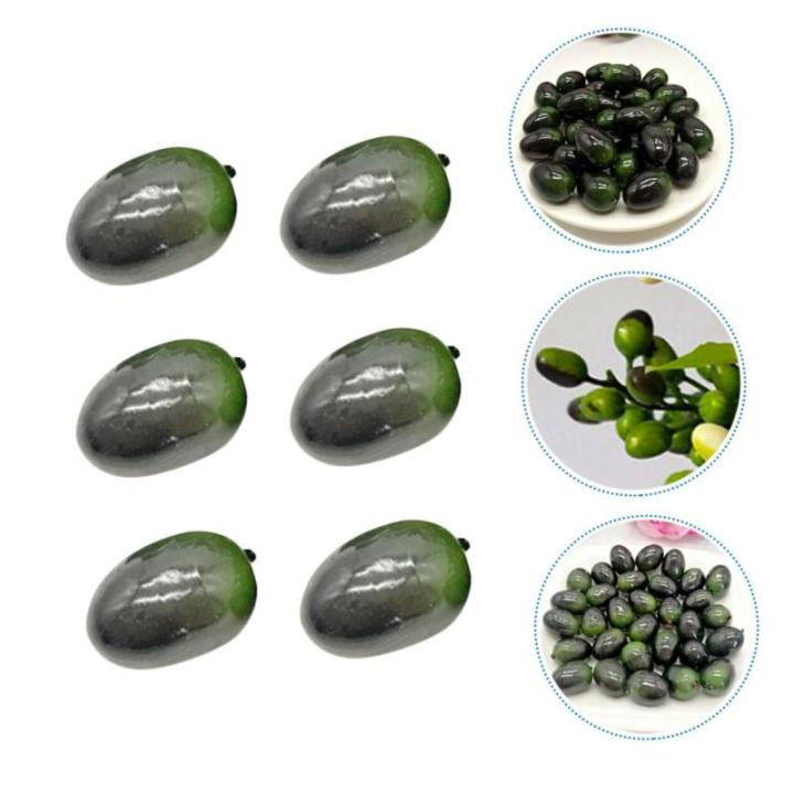 150 STK Olivenimitat Olivenornament Olive Dekorationen Künstliche Früchte Falsches Obst Obstdekor Modell Mit Gefälschten Früchten Dekoration Mit Künstlichen Früchten Plastik