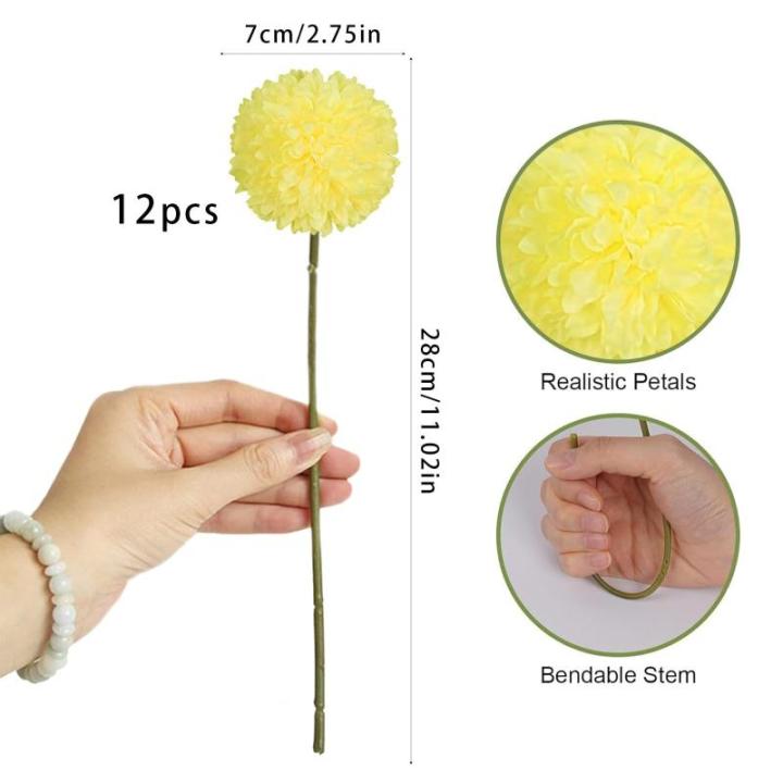 Kunsthortensia bloemen, 12 stuks, , chrysant, , herfstzijden bloemen, kunsthortensiabloemen voor bruiloftsdecoratie, woondecoratie,