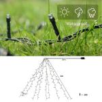 2m kerstboom Werplichtketting met ring, kerstboomverlichting Overworplichtketting met 8 slingers 280 LED-lichtketting voor 150cm 180cm 210cm 240cm boom - kleurrijk
