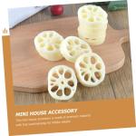 1 Satz Modell Der Lotuswurzelscheibe Mini-Food-Spielzeug Kinder Mini Dekor Mini-hausdekoration Kinder Dekor Kinderspielzeug Mini-Essen Mini-dekor Puppenzubehör PVC 4 Stück