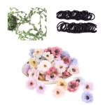 , 200 stuks, mini kleurrijke madeliefjes, bloemkoppen, mini-, bloemkoppen, kleurrijke mini-zijden bloemen, decoratieve bloemen, , bloemendecoratie