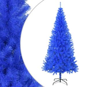 Künstlicher Weihnachtsbaum mit Ständer 210 cm H Weihnachtsbaum Hoch Christmas Tree Feiertagsdekoration Weihnachten Dekoration Unechter Tannenbaum PVC&Stahl Blau