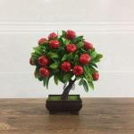 Kunstblumen Künstliche Obst-Topfpflanze, Kunst-Mini-Kunststoff-Obstpflanzen, Kunstpflanzen im Topf, für Geschäft, Büro, Zuhause, Tischdekoration für jeden Anlass