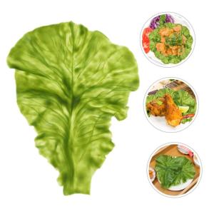 3 Sätze Pflanzliche Requisiten Kunstpflanze Künstliche Pflanzen Küchen-Dekoration Künstliches Gemüse Gemüse-Display Lebensmitteldekor Simulation Salatblatt PVC Green 4 Stück