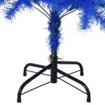 Kunstkerstboom, USB-kerstboom, dennenboom, kunstkerstboom met standaard, blauw, 150 cm, pvc-kerstboom met verlichting,