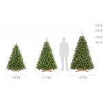 Kunstkerstboom, 180 cm, spar, natuur, met kerstboom, houten standaard, kunstdennenboom met groene stam, gemaakt in de EU