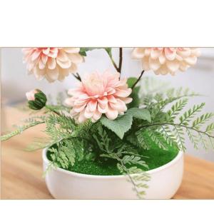 Kunstblumen Künstliche Blumen im Keramiktopf, Seidenpfingstrose im Topf, Moderne Kunstpflanzen, grüne Zimmerpflanzen für Zuhause, Hochzeitsfeier für jeden Anlass