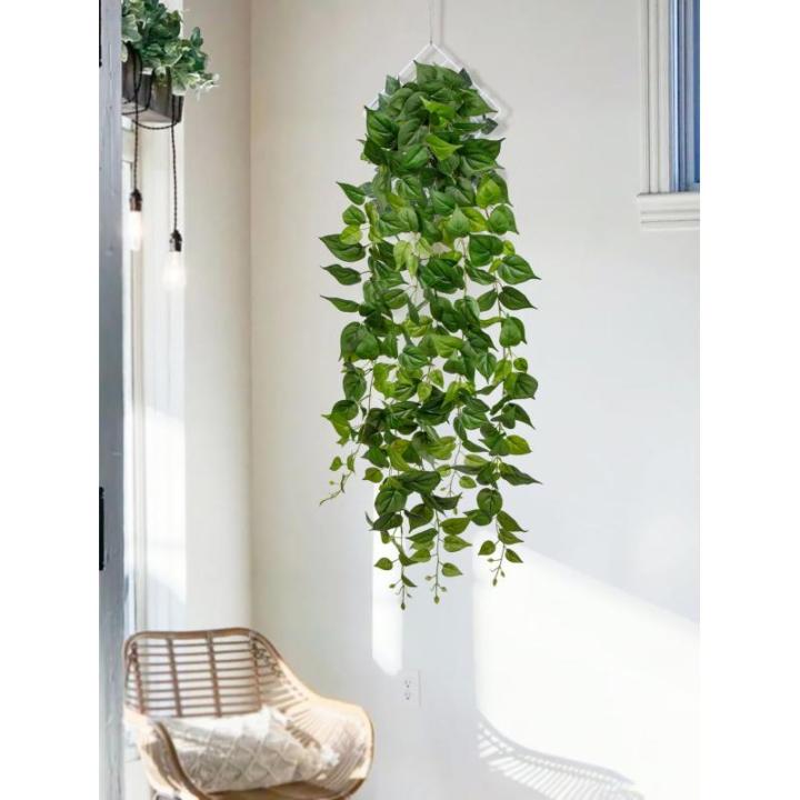 Kunstmatige hangplanten, hangende kunstplant, decoratieve plant, groene planten voor vierwand, woondecoratie
