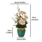Kunstblumen Künstliche Blumen für den Innenbereich, künstliche Orchidee, Camelchang Verkündigung, Pflaume, Teeblumen-Set, Seidenblume mit Keramikvase für jeden Anlass