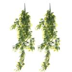 YGSAT , 2 stuks kunsthangplanten, kunststof planten, nepplanten voor binnen, hangplanten voor hangmanden voor binnen, buitentuin, bruiloftsfeestdecoratie (geel)
