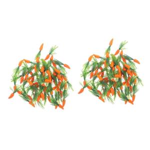 2 Sätze Simulierte Karotte Gefälschte Gemüseornamente Karotten-Requisiten Für Die Küche Gefälschte Karotten-osterdeko Simulation Karotten Gemüse-Ornamente Plastik 60 Stück 