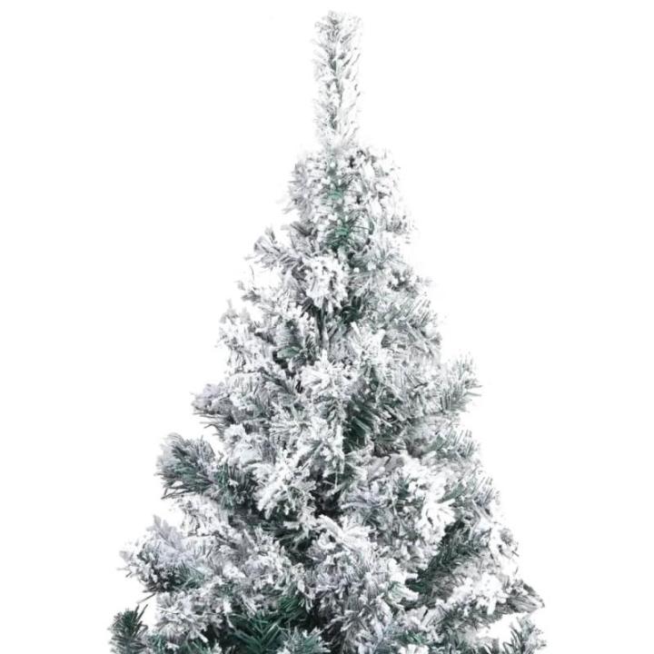 Weihnachtsbaum mit Schnee Künstlicher Weihnachtsbaum mit Ständer PVC Extra großer Weihnachtsbaum Grün 300 x 155 cm