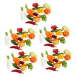 5 Sätze Gefälschtes Gemüse Künstlicher Pfeffer Gefälschtes Display-Essen Lebensmittelspielzeug Lebensmitteldekor Schäumt Gemüse Modell Kartoffelspielzeug Schaum 17 Stück * 