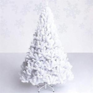 Weihnachtsbäume, weißer Weihnachtsbaum, hochwertiger künstlicher Tannenbaum mit Scharnier, Metallständer, Thanksgiving-Baumschmuck für Weihnachtsfeiern (weiß, 150 cm)