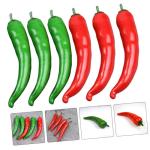 1 Satz Simuliertes Pepper-Modell Pfeffer-Modell-Requisite Jalapenos Kuchenmodelldekoration Simulationspfeffermodellstütze Polyfoam-Paprika-Modell Simulation Pfeffer Poly-Drache 6s