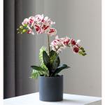 Kunstblumen Künstliche Orchideenblumen, gefälschte Phalaenopsis-Seidenorchideen in Töpfen, Bonsai-Pflanzen, Blumenarrangements für die Hochzeit zu Hause für jeden Anlass