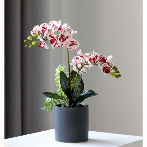Kunstblumen Künstliche Orchideenblumen, gefälschte Phalaenopsis-Seidenorchideen in Töpfen, Bonsai-Pflanzen, Blumenarrangements für die Hochzeit zu Hause für jeden Anlass