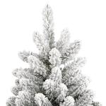 Tannenbaum Kunstbaum mit PVC-Spitzen, Weihnachtsdeko Dekobaum für Innen Außen Künstlicher Weihnachtsbaum Klappbar Beschneit 210 cm