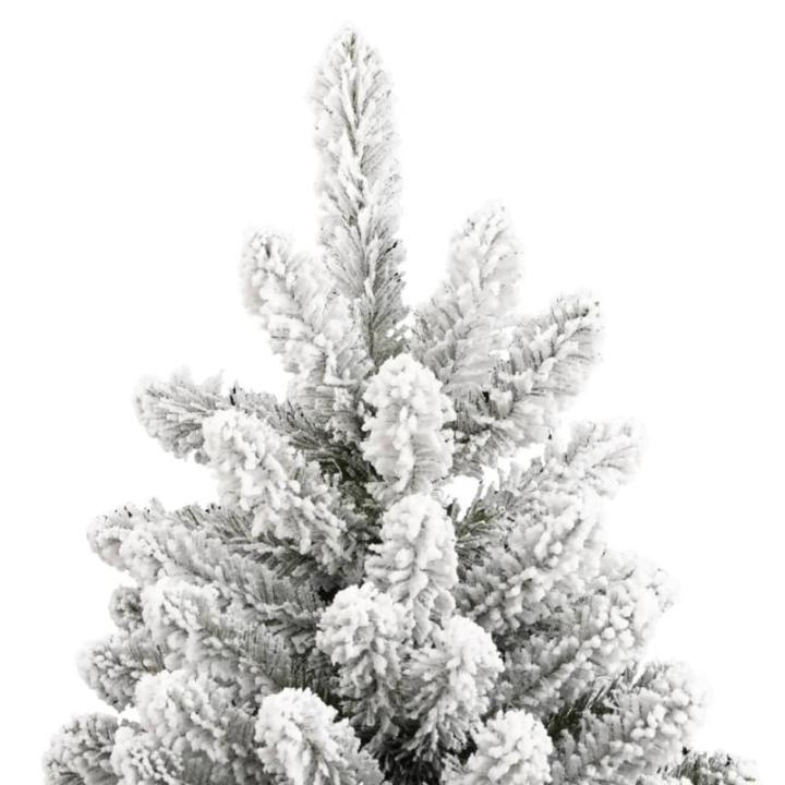 Tannenbaum Kunstbaum mit PVC-Spitzen, Weihnachtsdeko Dekobaum für Innen Außen Künstlicher Weihnachtsbaum Klappbar Beschneit 210 cm