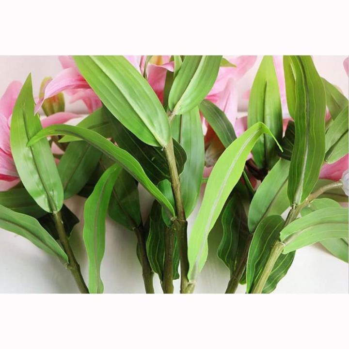 Kunstblumen Künstliche Blumen mit Glasvase, künstliche Lilienblumen, Pflanzen für Zuhause, Wohnzimmer, Büro, Party, Dekoration, echte Haptik für jeden Anlass