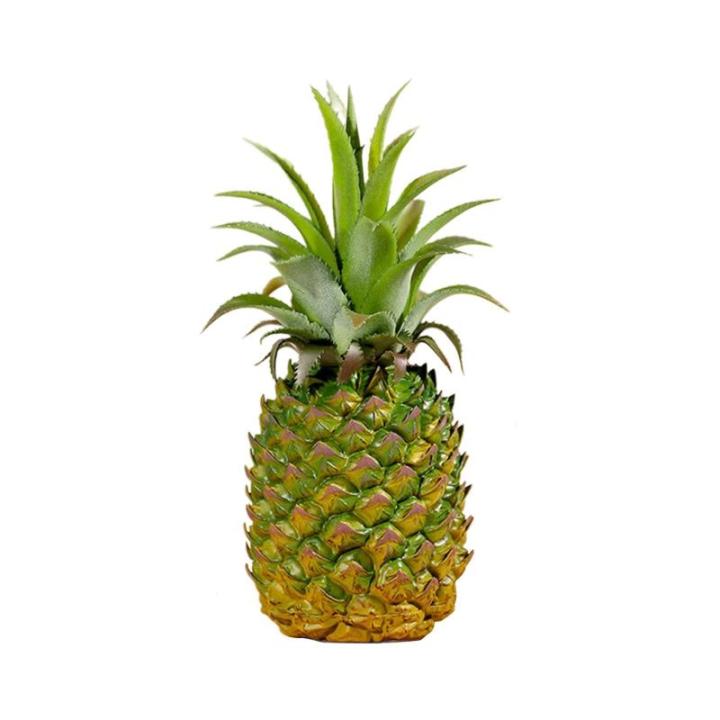 Authentieke ananas sculptuur, kunstfruitdecoratie voor thuis, elegant ornament, 9 cm x 21 cm