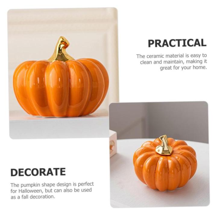 pompoen decoratie sculptuur kunstmatige pompoenen Halloween pompoen Halloween pompoen Halloween tafeldecoraties Halloween home decor Halloween tafel accent pompoen figuur van keram