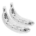 4 Stück Disco-Banane Gefälschte Banane Reflektierendes Disco-Ornament Reflektierende Discokugel Hängende Discokugel Bühnenbeleuchtungskugel Bananenverzierung Bananenfigur Glas