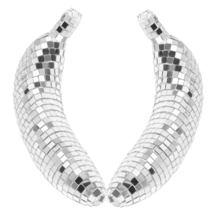 10 STK Disco-Banane Hängende Discokugel Reflektierendes Disco-Ornament Bühnenbeleuchtungskugel Bananenverzierung Gefälschte Banane Reflektierende Discokugel Desktop-Dekoration G